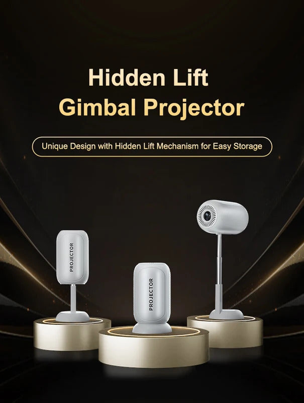 Original TS-6 Smart projector Hidden Lift Gimbal Projector 2.4G 5G WIFI BT High Brightness Home Theater 100 Inch Screen