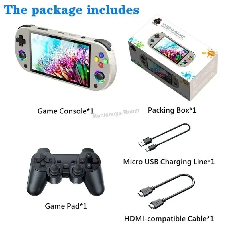 M22pro Retro Handheld Game Console 5.0 Inch HD 1920*1080 IPS Display Screen Support LINUX/Emelec 4.3 for PSP Pocket Video Player
