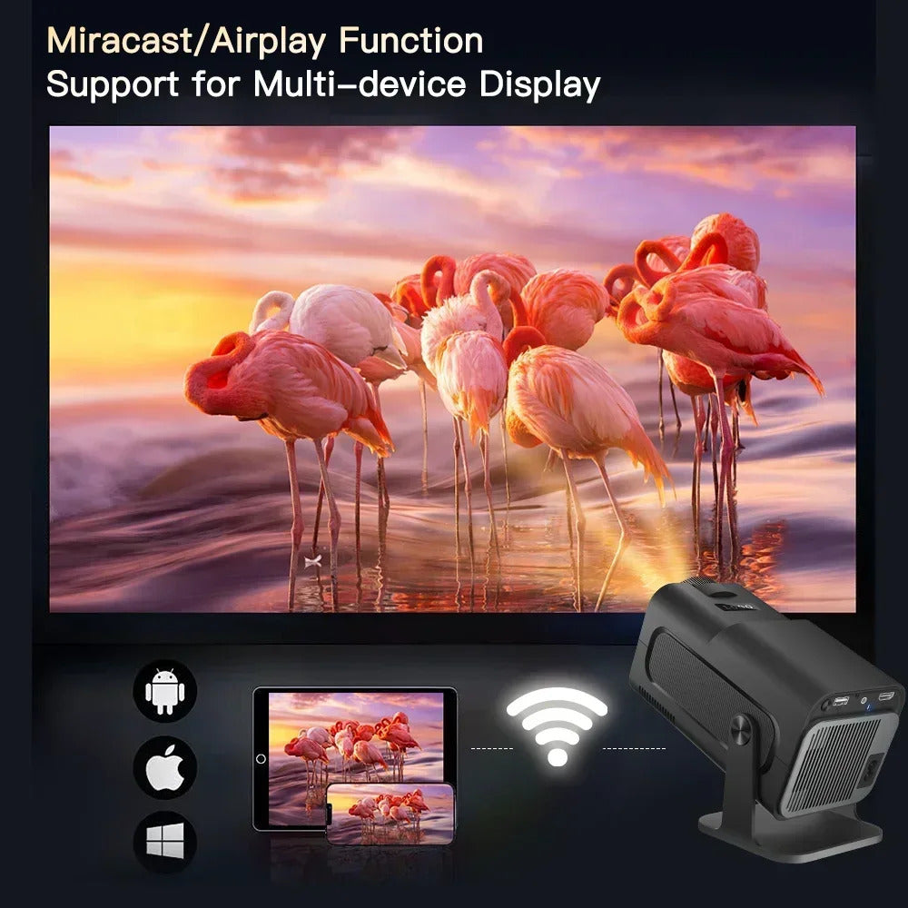 HY320 MAX High-Quality 400ANSI Projetor para Casa for Immersive Gaming Experience and Cinema Atmosphere