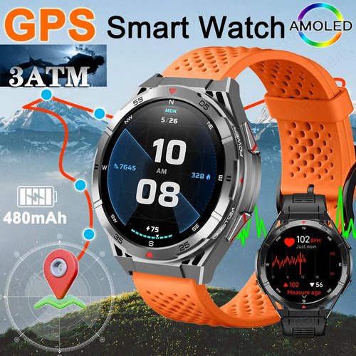 2026 New GPS Smart Watch AI voice Military Blood pressure monitor heal - Anrayshop