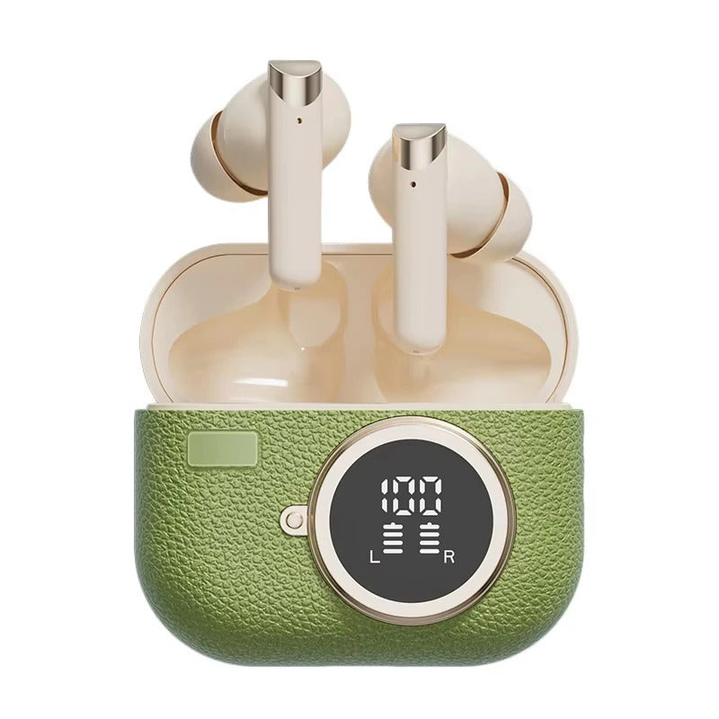 M88 Retro Style Wireless Earphones AI Noise Reduction Type-C Fast Charging green