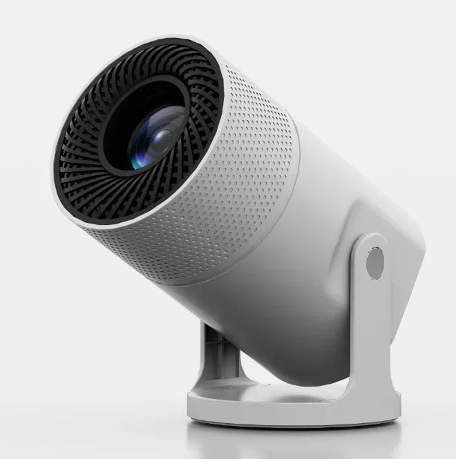 J2 Android 11 Projector 280 Lumens Dual WiFi6 + Bluetooth 5.0 4K Cinema HiFi Bass Speaker Camping Pro white