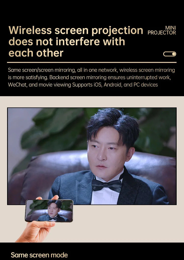 H3 home theater projector wall-throwing HD 1080p new portable