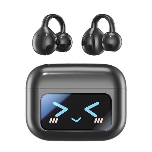 Bluetooth Headphones With AI Translation Dual-ear Digital Display Control Screen Ear Clip Type Wireless Headphones NEW