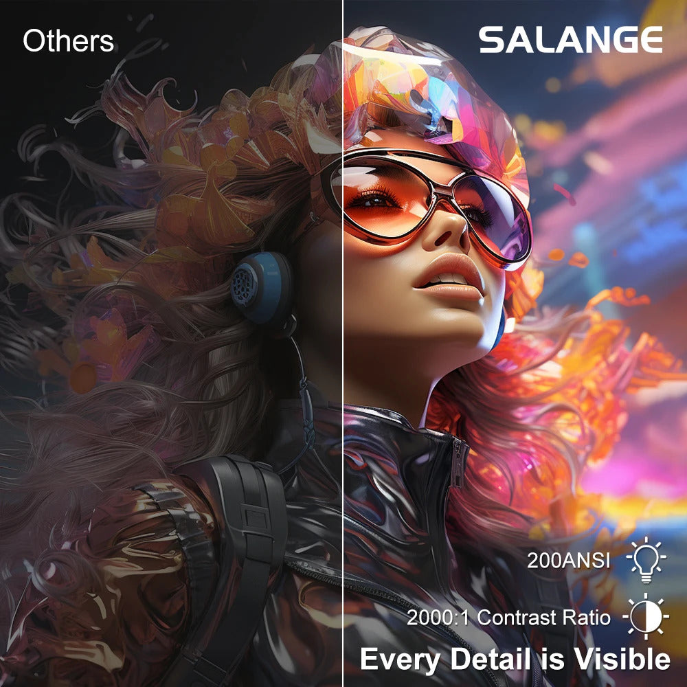 P360 4K Video Projector Native 720P Android11 Wifi BT Allwinner H713 200ANSI Outdoor Home Cinema Auto Keystone Proyector