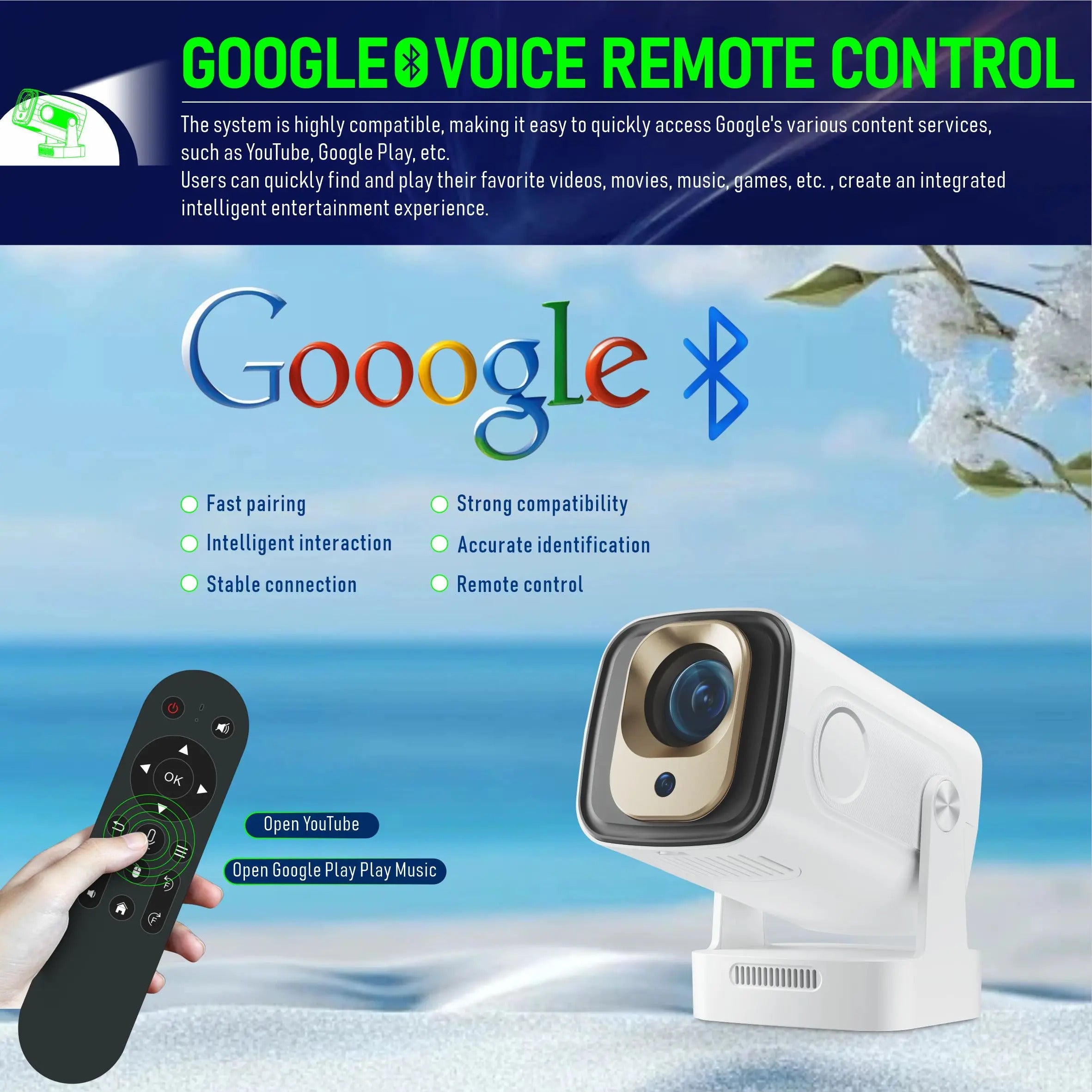 2025 HY260 PRO 1080P 1920x1080P Allwinner H713 Android 11 Projector 400ANSI Wifi6 BT5.4 Cinema Portable 180° Rotable Projector