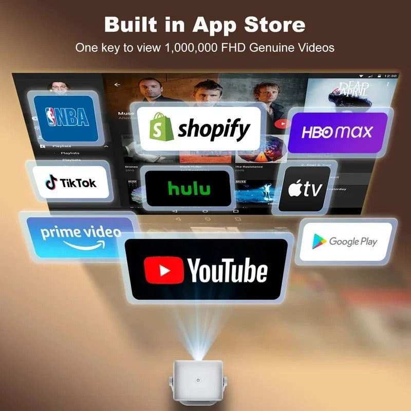 2026New TP350 Projector Smart Native 1080P Free-Style Projection High-quality Android 13 OS 650 ANSI Christmas Decorations