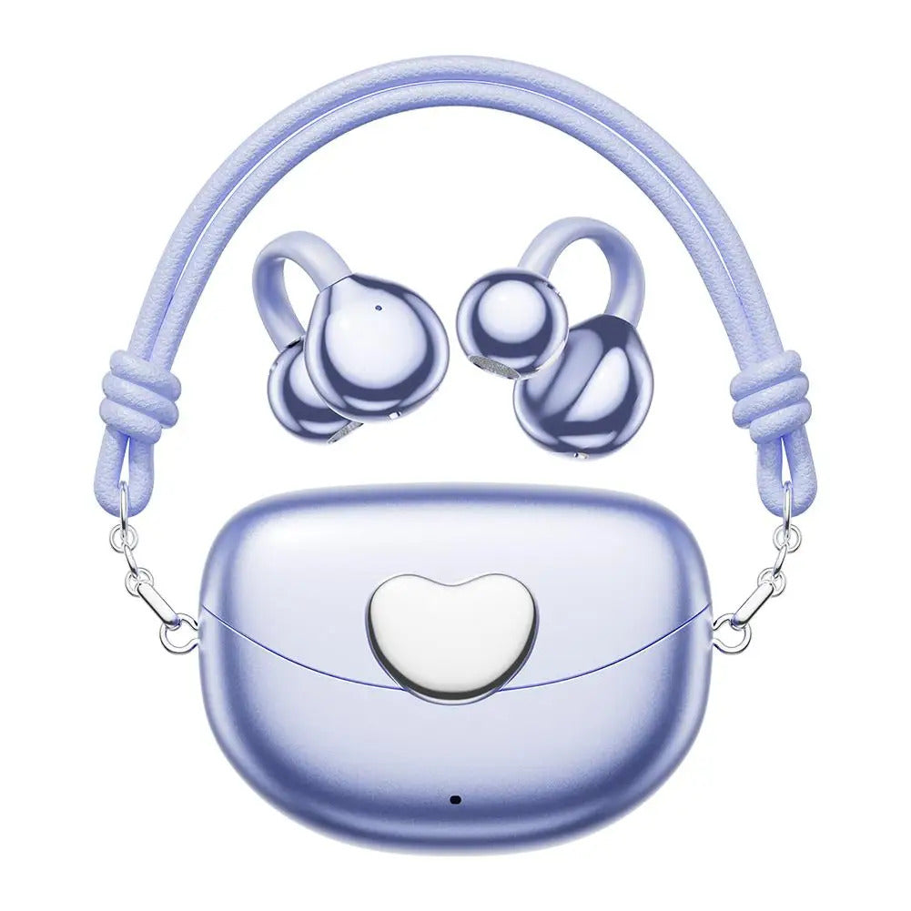 Clip Bluetooth Headphones Noise Canceling Earbuds Heart-shaped Earbuds Multifunction Bluetooth Portable Clip Ear Clip-on He C6I8