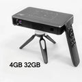 P10-II Portable DLP Android 9.0 Mini Projector Support 3D WIFI 100M RJ45 LAN Bluetooth 4.2 Home Cinema LED Video Projector 4K P10 II 4GB 32GB