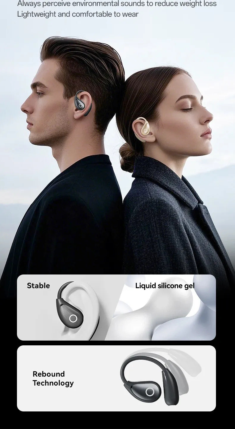 M94 Earphone V5.4 Wireless Translation Earphones Touch Screen Long Endurance Ear Clip Headphones Waterproof Sport Earphone