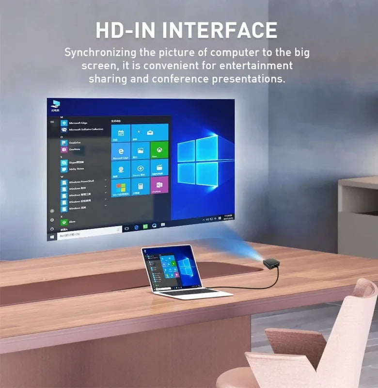 P11 DLP Projector Protable Android 9.0 Mini 3D Projector Dual WiFi Bluetooth4.0 4GB LPDDR4 32GB EMMC ARM Cortex A55 Video Palyer