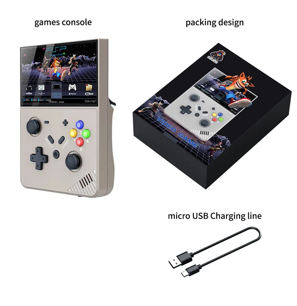 M18 64G/128G Handheld Game Console 20000+/30000+Game 4.3in LCD Screen Retro Video Game Console Birthday Gifts for Boys and Girls