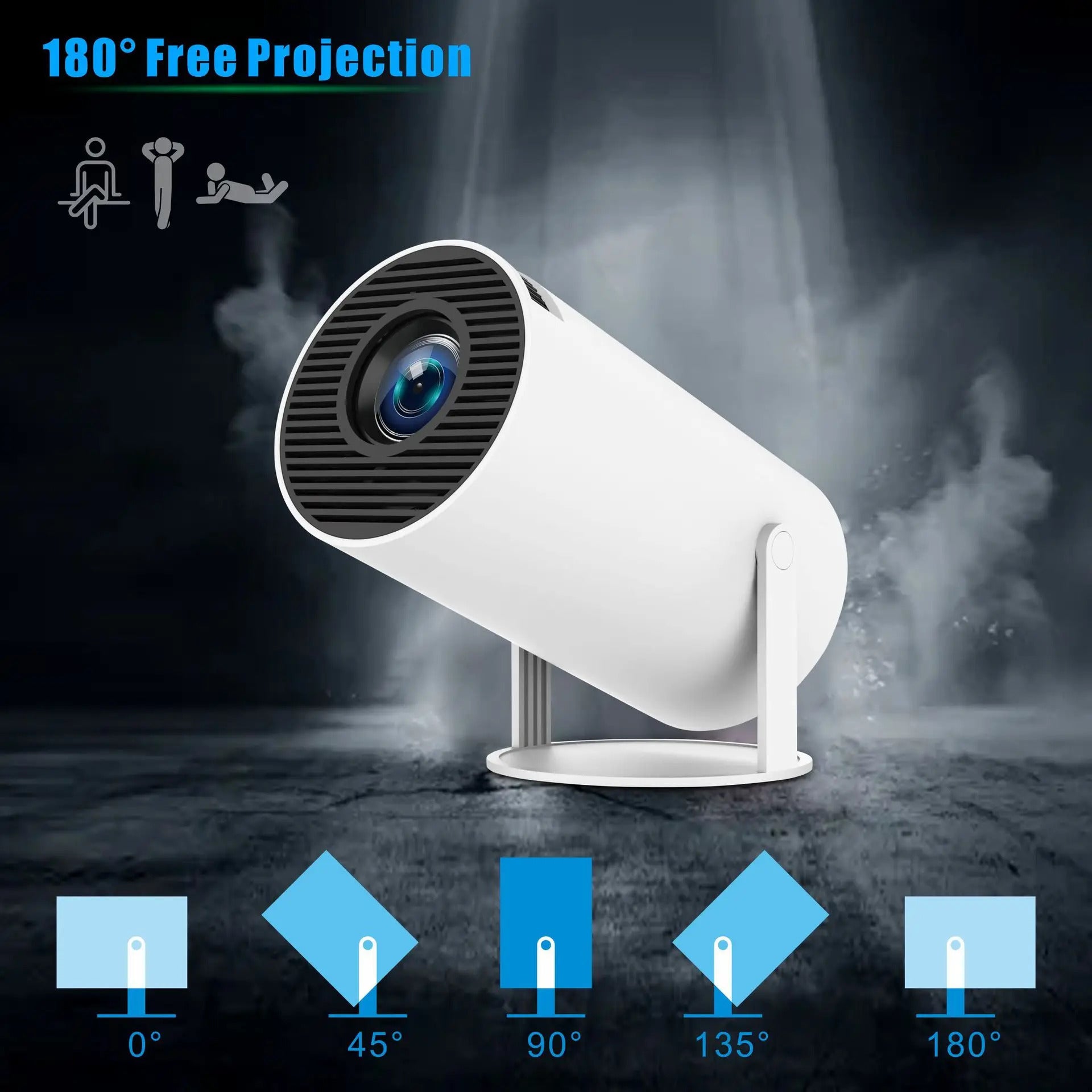 Magcubic HY300 Pro+ 4K Android 11 Portable Projector 8000 Lumens WiFi 6 BT5.4 Outdoor Theater 5W HiFi Speaker 720P HD Supported