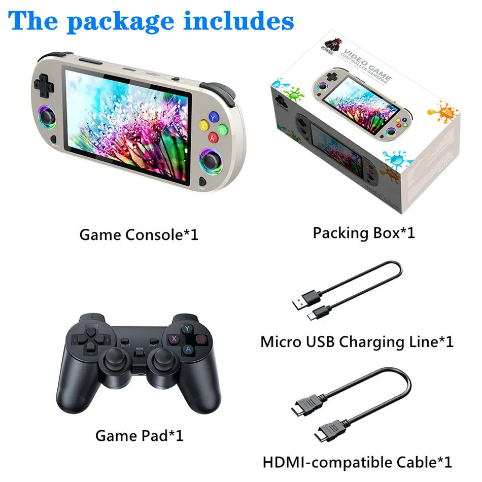 M22pro Retro Handheld Game Console 5.0 Inch HD 1920*1080 IPS Display Screen Support LINUX/Emelec 4.3 for PSP Pocket Video Player