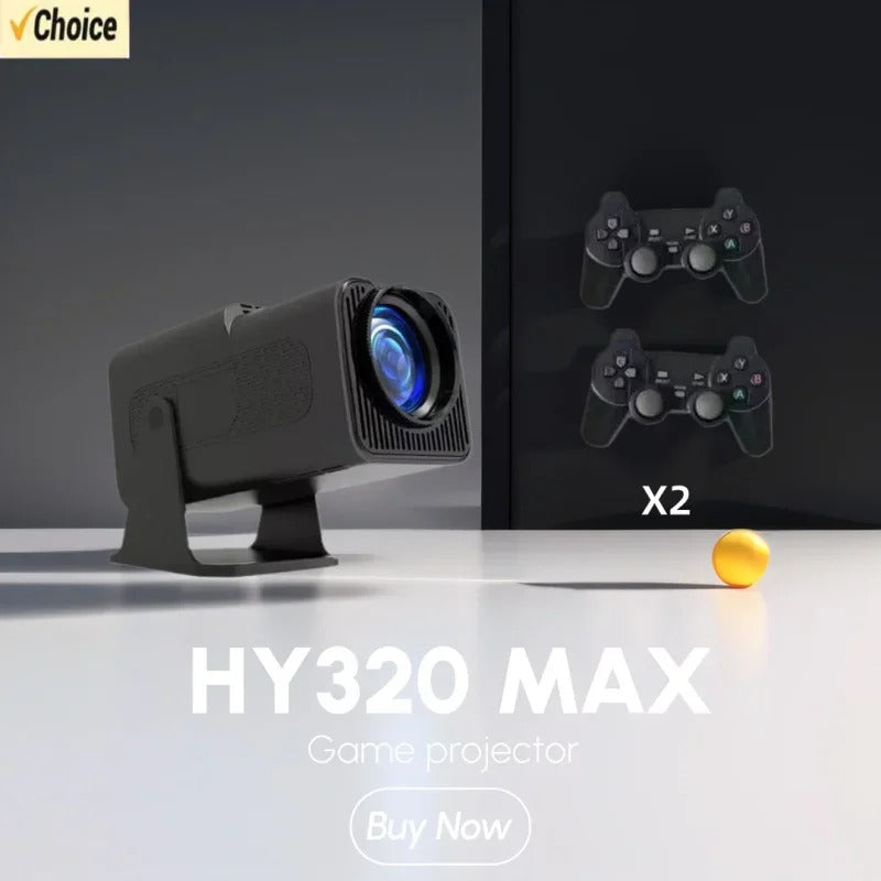 HY320 MAX High-Quality 400ANSI Projetor para Casa for Immersive Gaming Experience and Cinema Atmosphere