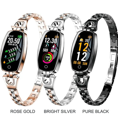 2026 best gift for girlfriend full metal H8 smart watch wristband wome - Anrayshop