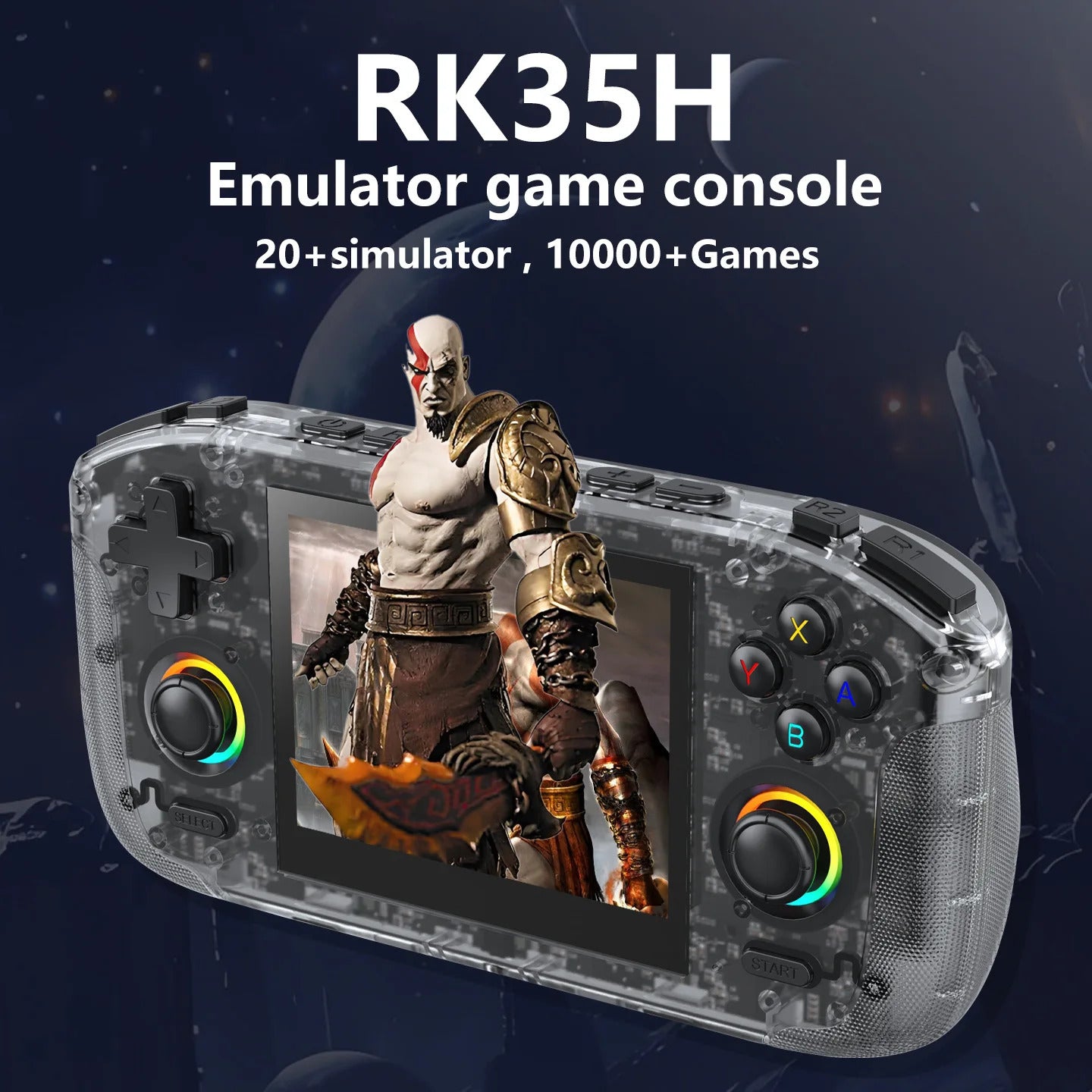 Rk35h Handheld Game Console Game Console Open-Source Portable Psp-Like High-Definition Display Supports Online Two-Player Combat
