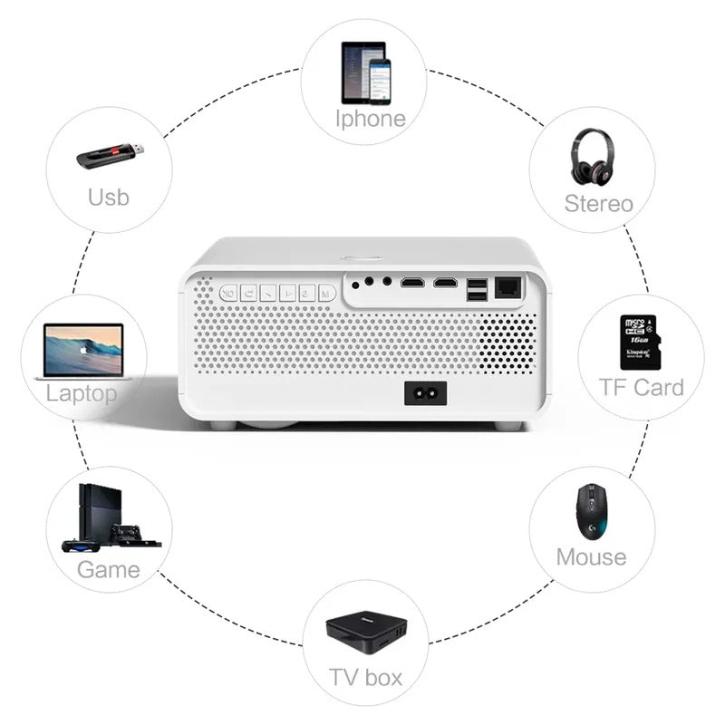 X1 HD Movie Projector 600ANSI Lumens 1080P Support 4K Video Auto-Focus Android Home Theater WiFi Beamer For Homestay Hotel