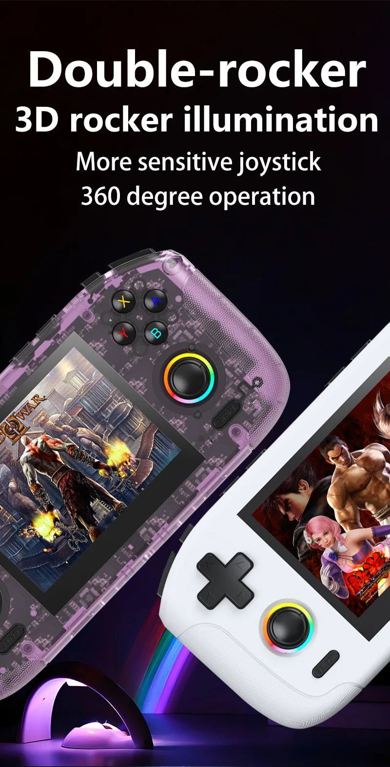 Rk35h Handheld Game Console Game Console Open-Source Portable Psp-Like High-Definition Display Supports Online Two-Player Combat