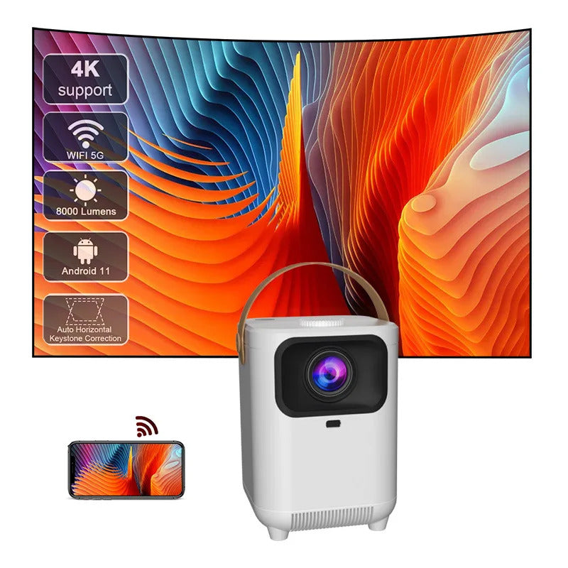 H3 home theater projector wall-throwing HD 1080p new portable White