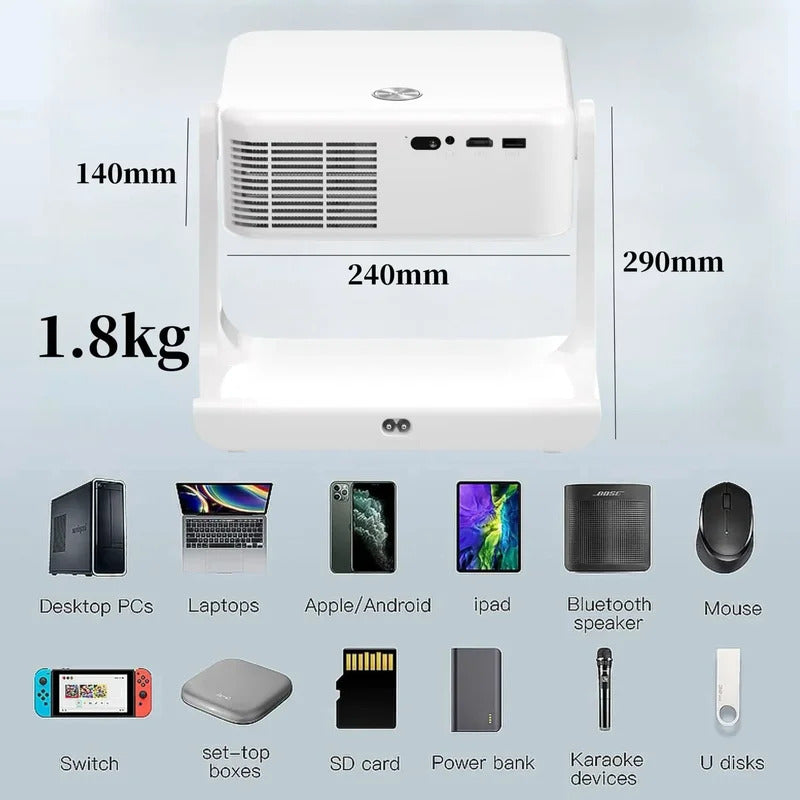 Popular D1projector home autofocus wifi genuine NETFLIX portable smart projector