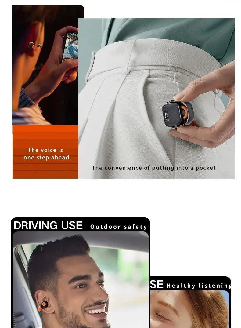 New Portable Mini Earphones Bluetooth 5.3 Earburd Wireless Headphone ENC LED SCREEN HiFi Stereo With Charging Box Gaming