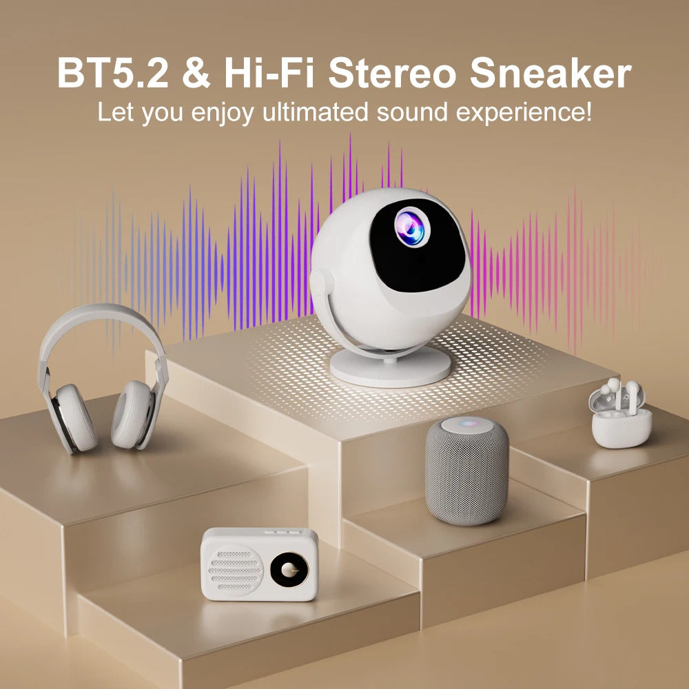 P360 4K Video Projector Native 720P Android11 Wifi BT Allwinner H713 200ANSI Outdoor Home Cinema Auto Keystone Proyector