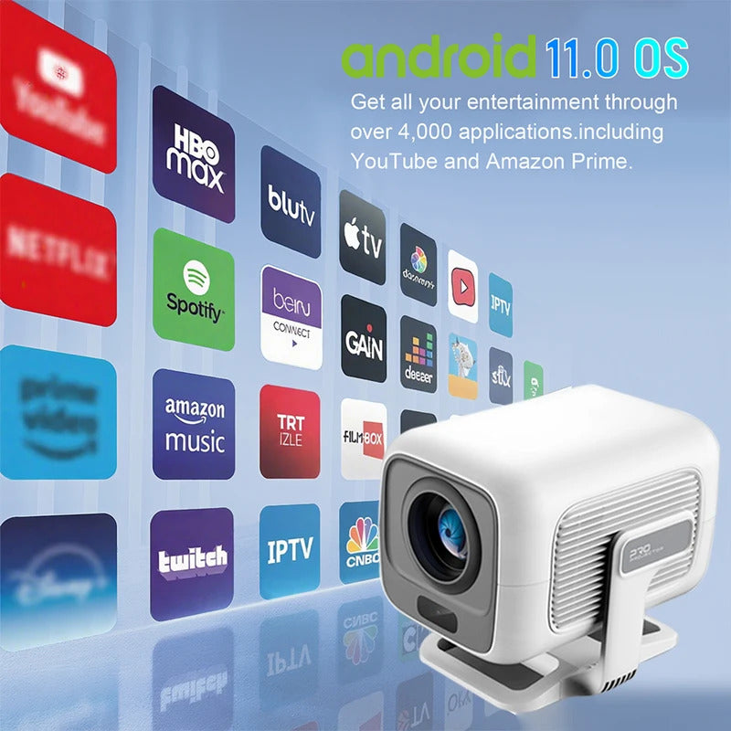 Projector TP300 NTV Android 4K & 1080P Support Auto-Focus WiFi 6 & BT5.2 Portable Outdoor For Home Theater Projector