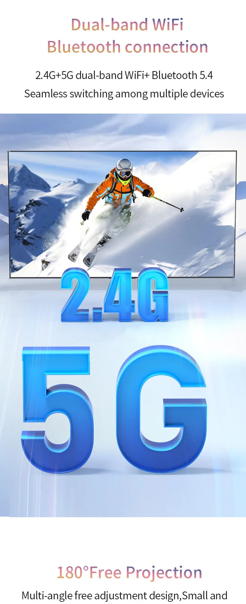 XH269 projector 1080P high definition 4K home theater wall projection portable projector