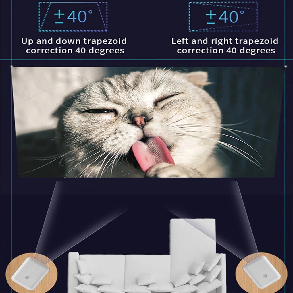 P700 Projector 4K Ultra HD 1080P Android 10 350 ANSI Lumens Wi-Fi 6 BT 5.2 Auto Keystone Suitable for Home & Outdoor Fun