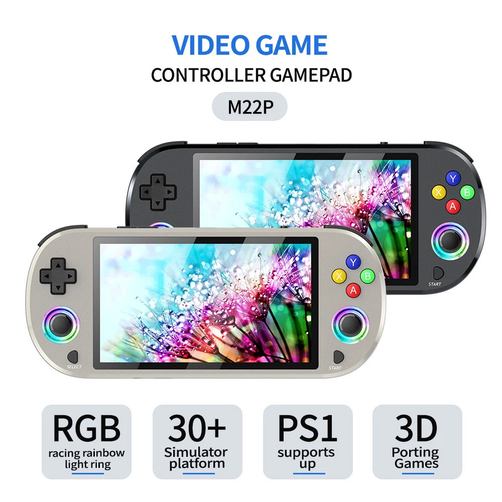 M22pro Retro Handheld Game Console 5.0 Inch HD 1920*1080 IPS Display Screen Support LINUX/Emelec 4.3 for PSP Pocket Video Player