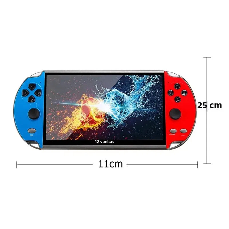 X12 Plus Portable Gaming Console, 7.0-Inch Hd Screen Portable Audio-Video Player Classic Games Over 10,000 Free Built-In Game