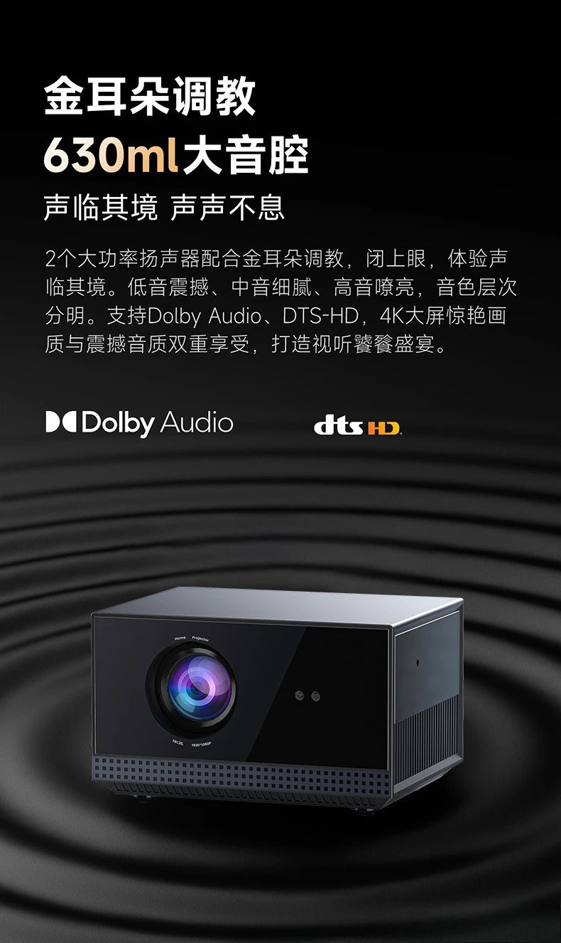 H1 projector ultra high definition household 1080P intelligent screenless WiFi direct projection white wall overseas projector