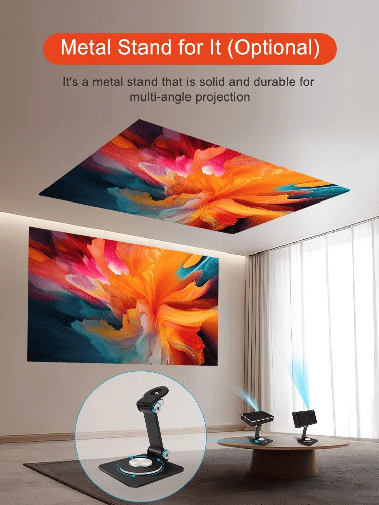 P10-II Portable DLP Android 9.0 Mini Projector Support 3D WIFI 100M RJ45 LAN Bluetooth 4.2 Home Cinema LED Video Projector 4K