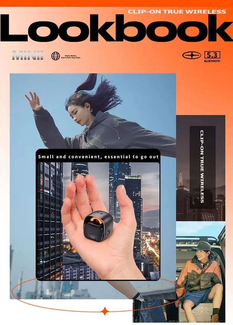 New Portable Mini Earphones Bluetooth 5.3 Earburd Wireless Headphone ENC LED SCREEN HiFi Stereo With Charging Box Gaming