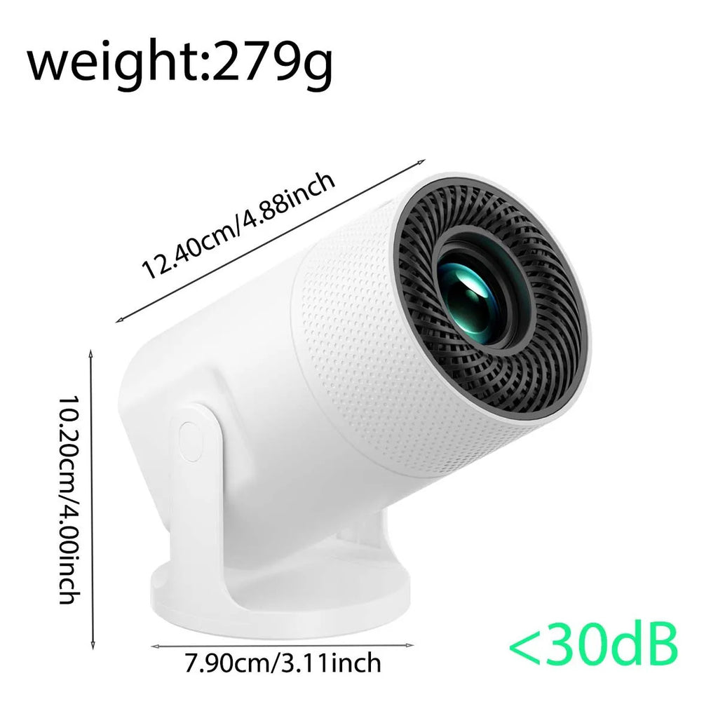 J2 Android 11 Projector 280 Lumens Dual WiFi6 + Bluetooth 5.0 4K Cinema HiFi Bass Speaker Camping Pro