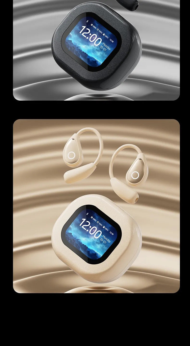 M94 Earphone V5.4 Wireless Translation Earphones Touch Screen Long Endurance Ear Clip Headphones Waterproof Sport Earphone