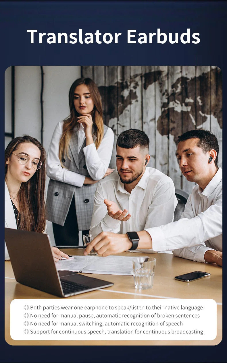 New ai headphones c11 bluetooth translation headphones in-ear charging compartment ows adjustable angle ear-hook sports headphon