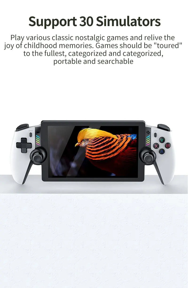 M28 Retro Handheld Game Console 7.1 Inch LCD HD Screen 30+ Emulators 128G 4000mAh PS2 3D Dual Analog Stick God of War Classic