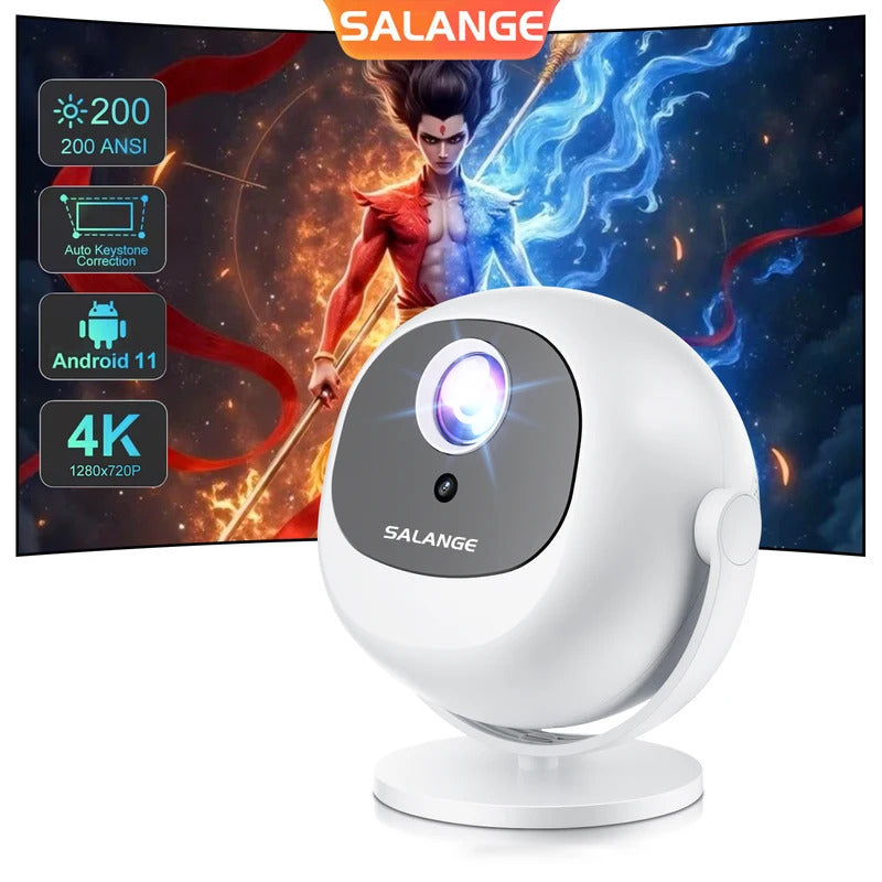 P360 4K Video Projector Native 720P Android11 Wifi BT Allwinner H713 200ANSI Outdoor Home Cinema Auto Keystone Proyector