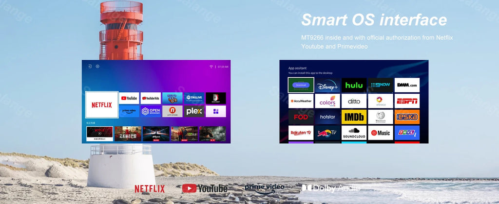 P40 Portable Projector 4K HD Native 1080P 500 ANSI Support Dolby Audio for Cinema Outdoor 2026 New LCD Proyector