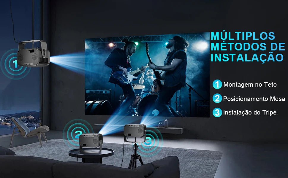 Salange P28B/P28A Mini Projector 8K Full HD LED Wifi Projector 8000 Lumens Android 9 Support 1080P Home Video For Outdoor Movie