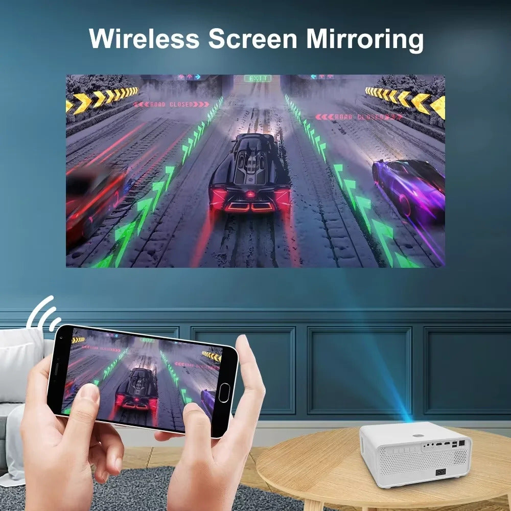 X1 HD Movie Projector 600ANSI Lumens 1080P Support 4K Video Auto-Focus Android Home Theater WiFi Beamer For Homestay Hotel