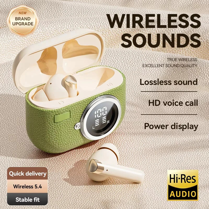 M88 Retro Style Wireless Earphones AI Noise Reduction Type-C Fast Charging