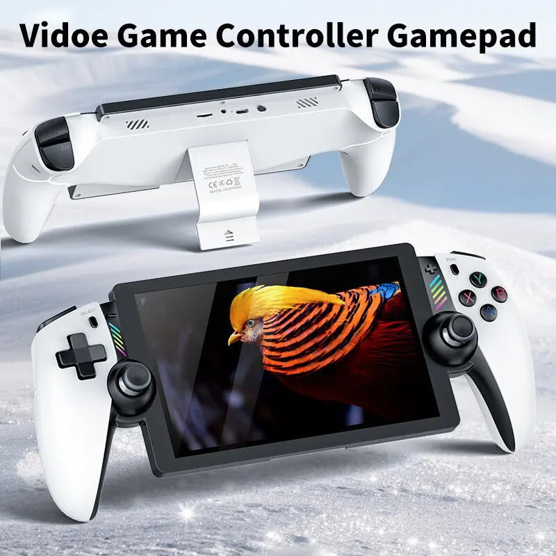 M28 Retro Handheld Game Console 7.1 Inch LCD HD Screen 30+ Emulators 128G 4000mAh PS2 3D Dual Analog Stick God of War Classic M28 128G white